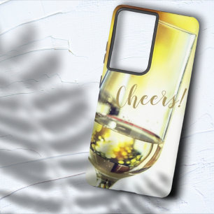 Funda Para Samsung Galaxy S21 Ultra Saludos Glass Blanco Bokeh Golden Wine