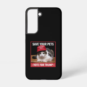 Funda Para Samsung Galaxy S22 Salva a tus mascotas Vota por Trump Cita de la ele