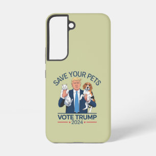 Funda Para Samsung Galaxy S22 Salva a tus mascotas Vota por Trump Cita de la ele