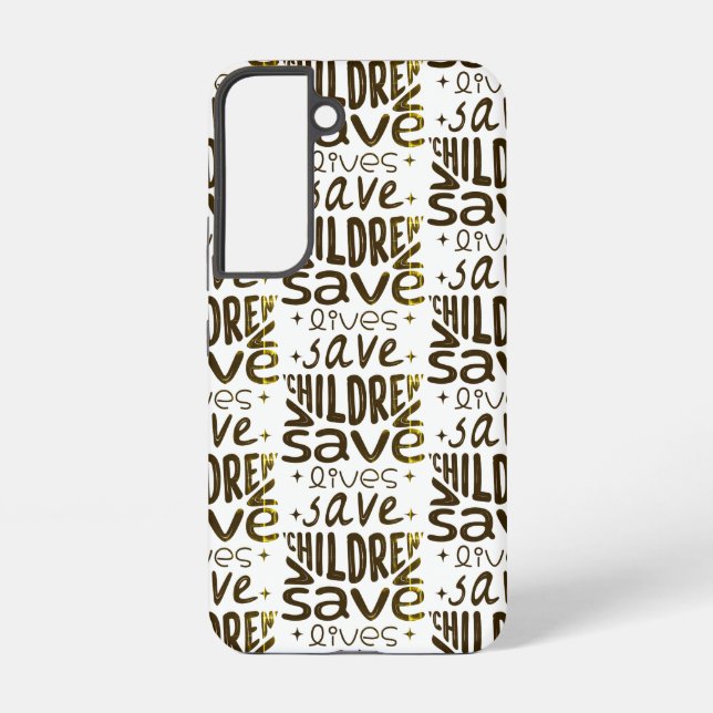 Funda Para Samsung Galaxy Salven niños, salven vidas (Reverso )