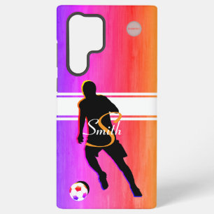 Funda Para Samsung Galaxy S22 Ultra Samsung Cell Phone Case Soccer Graphic con nombre