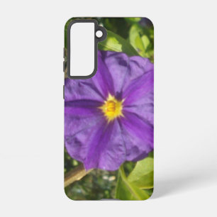 FUNDA PARA SAMSUNG GALAXY S21 SAMSUNG GALAXY 21 DISEÑO DE ESTILO DE FLORES PURPL