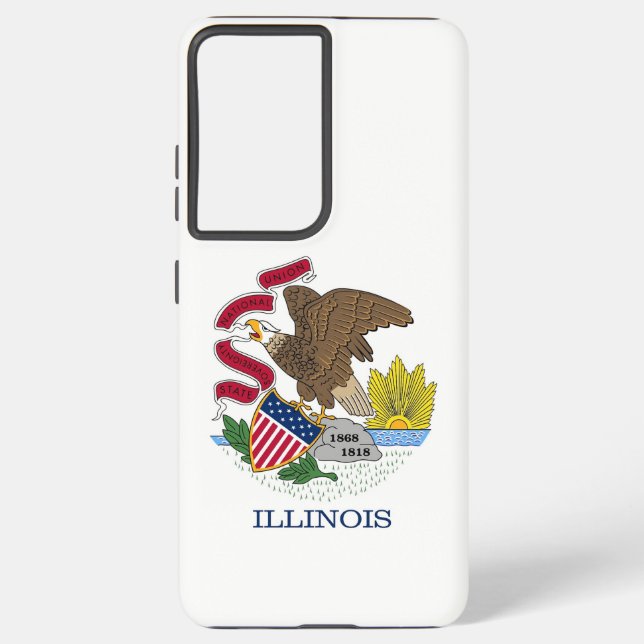Funda Para Samsung Galaxy Samsung Galaxy S21 Bandera Ultra Funda de Illinois (Reverso )