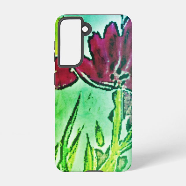 FUNDA PARA SAMSUNG GALAXY SAMSUNG GALAXY S21 FLOWER STYLE DISEÑN (Reverso )