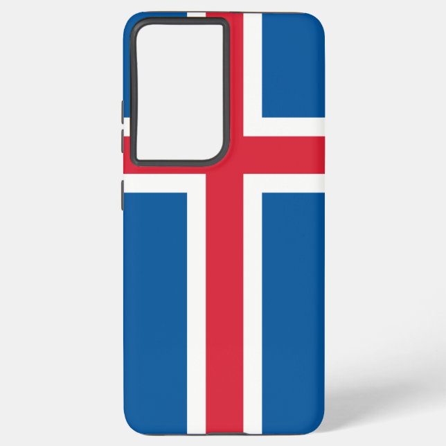 Funda Para Samsung Galaxy Samsung Galaxy S21 Ultra Funda con bandera islande (Reverso )