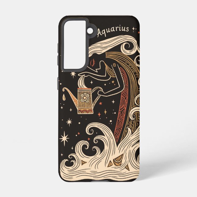 Funda Para Samsung Galaxy Samsung Phone Case Aquarius Celestial Zodiac (Reverso )