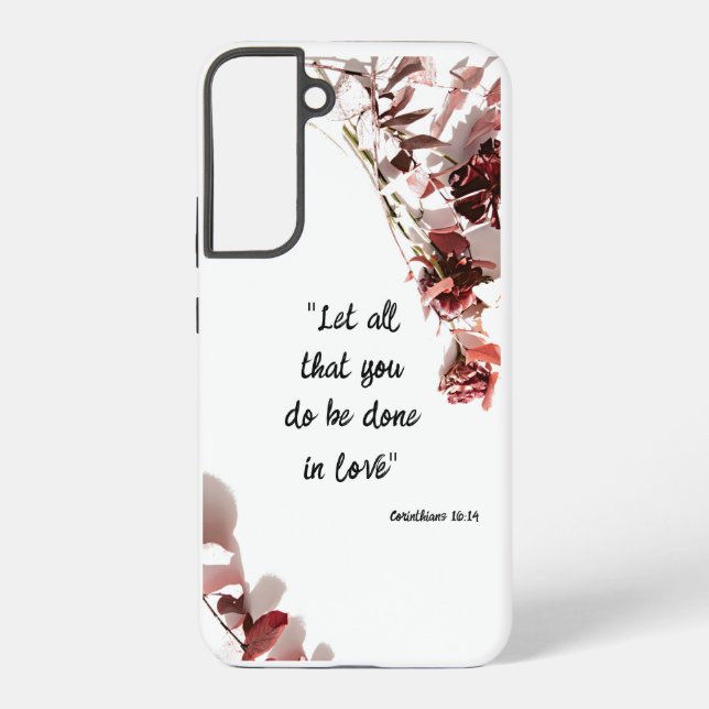 Funda Para Samsung Galaxy Samsung S22 Phone Case Bible verse sobre el amor (Reverso )