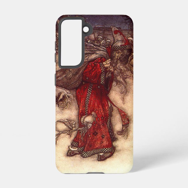 Funda Para Samsung Galaxy Santa Claus Arthur Rackham (Reverso )