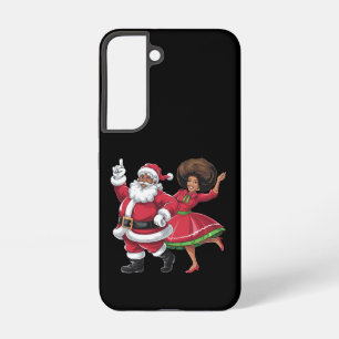 Funda Para Samsung Galaxy S22 Santa Señora Claus bailando Navidades estadouniden