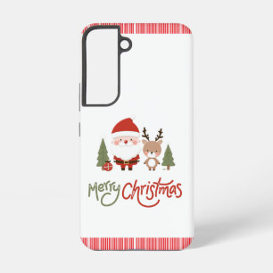 Funda Para Samsung Galaxy S22 Santa y reno Navidades