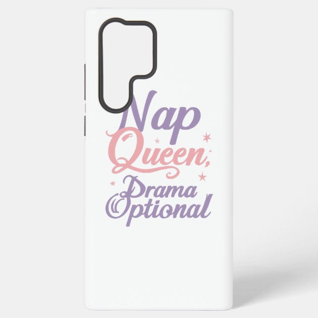 Funda Para Samsung Galaxy Sassy "Nap Queen" Pastel Typography (Reverso )
