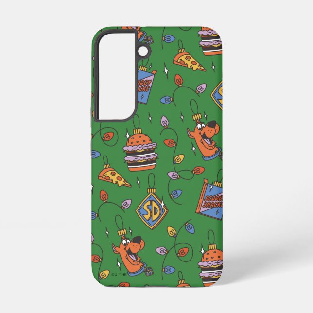 Funda Para Samsung Galaxy Scooby-Doo Holiday Snack Lights Pattern (Reverso )