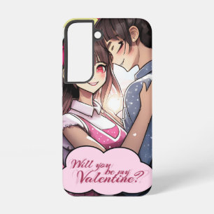 Funda Para Samsung Galaxy S22 Sé mi San Valentín al estilo Manga 58477