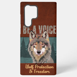 Funda Para Samsung Galaxy S22 Ultra Sé una Voz - Protección y Libertad del Lobo