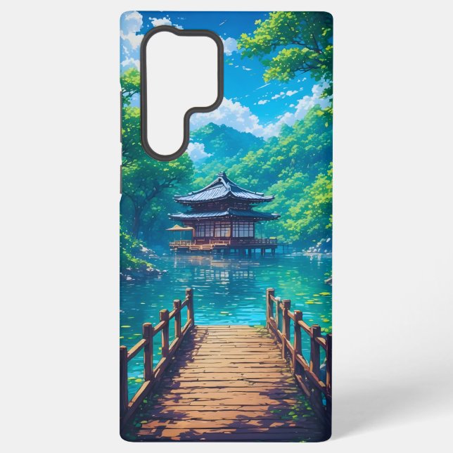 Funda Para Samsung Galaxy (Seijaku no Kohan) -  Lakeside Serenity (Reverso )