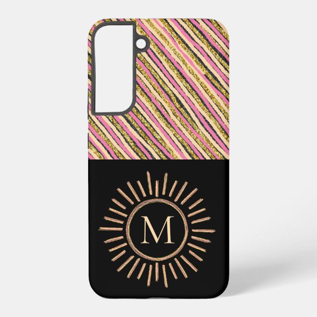 Funda Para Samsung Galaxy Sencillas bandas monográficas Resumen Oro amarillo (Reverso )
