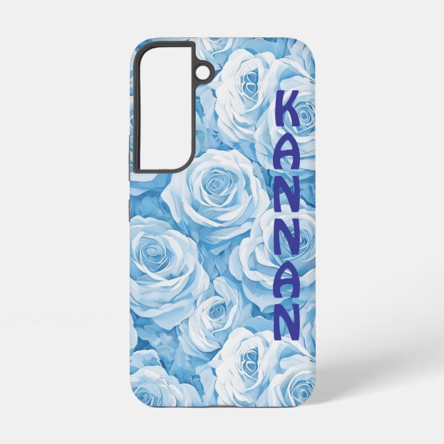 Funda Para Samsung Galaxy Serene Blue Blooms (Reverso )