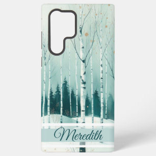 Funda Para Samsung Galaxy S22 Ultra Serene Winter Birch Forest