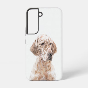 Funda Para Samsung Galaxy S22 Setter Inglés Pintura de Perro Arte Belton Naranja