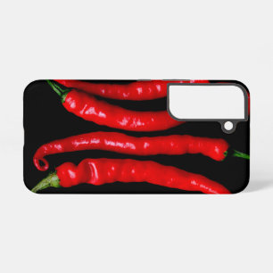 Funda Para Samsung Galaxy S22 Sgcna de Cuatro Chilies Rojas