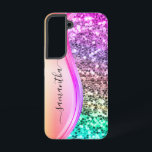 Funda Para Samsung Galaxy S22 Shimmer Purpurina irlandés monograma escrito a man<br><div class="desc">El diseño es una foto y los fundas no están hechos con purpurinas, secuencias, metales o bosques reales. Este diseño también está disponible en otros modelos de teléfono. Elija Tipo de dispositivo para ver otros fundas de iPhone, Samsung Galaxy o Google. Algunos estilos se pueden cambiar seleccionando Estilo si se...</div>