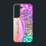 Funda Para Samsung Galaxy S22 Shimmer Purpurina irlandés monograma escrito a man<br><div class="desc">El diseño es una foto y los fundas no están hechos con purpurinas, secuencias, metales o bosques reales. Este diseño también está disponible en otros modelos de teléfono. Elija Tipo de dispositivo para ver otros fundas de iPhone, Samsung Galaxy o Google. Algunos estilos se pueden cambiar seleccionando Estilo si se...</div>