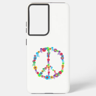 Funda Para Samsung Galaxy S21 Ultra Signo de paz de poder floral