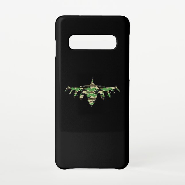 Funda Para Samsung Galaxy Silhouett de aviones de combate de caza de camufla (Reverso)