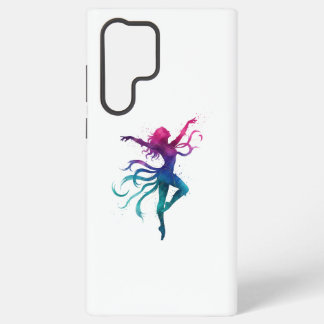 Funda Para Samsung Galaxy S22 Ultra Silueta de baile colorido - acuarela vibrante E