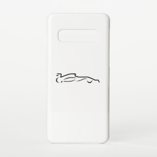 Funda Para Samsung Galaxy S10 Silueta de dibujo de línea de carro de carrera
