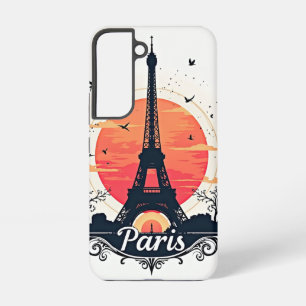 Funda Para Samsung Galaxy S22 Silueta del atardecer en París