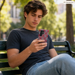 Funda Para Samsung Galaxy S22 Ultra Silueta del estado de Alabama con patrón de cuadro