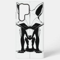 Silueta Fox audaz - Arte animal monocromo