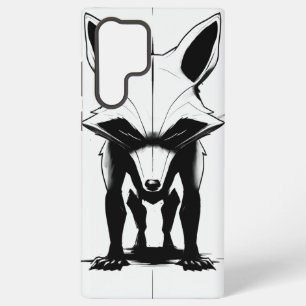 Funda Para Samsung Galaxy S22 Ultra Silueta Fox audaz - Arte animal monocromo