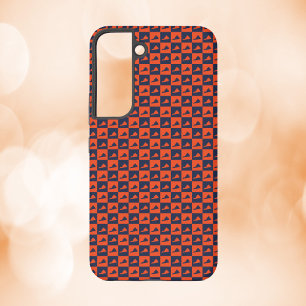 Funda Para Samsung Galaxy S22 Silueta geométrica azul naranja del estado de Virg