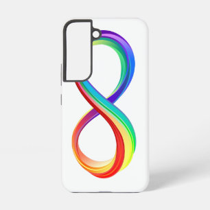 Funda Para Samsung Galaxy S22 Símbolo de Infinito Arcoíris en Capas