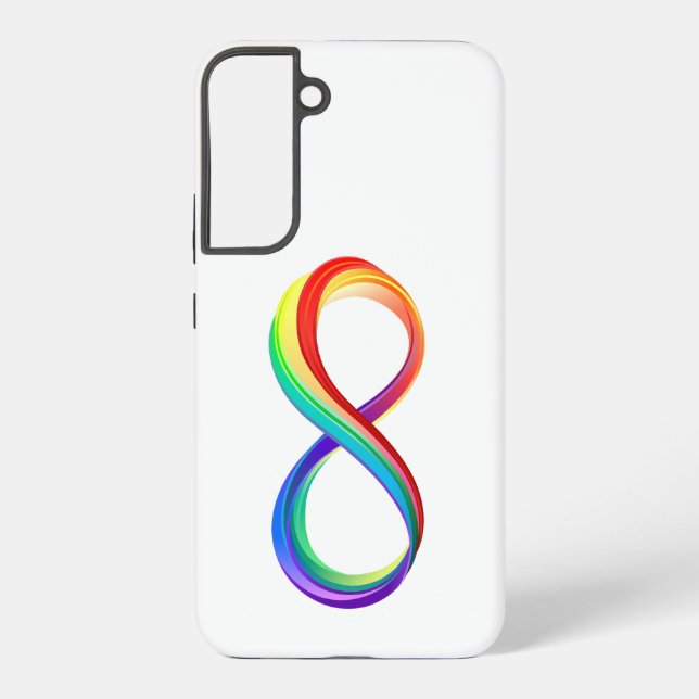 Funda Para Samsung Galaxy Símbolo infinito arcoiris en capas (Reverso )