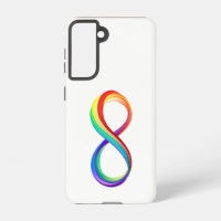 Símbolo infinito arcoiris en capas