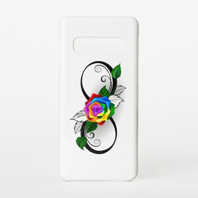 Funda Para Samsung Galaxy Símbolo infinito con Rosa arcoiris (Reverso)