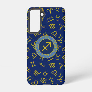 Funda Para Samsung Galaxy S21 Símbolos Zodiaco + Astrología Ptn Gld+Blues