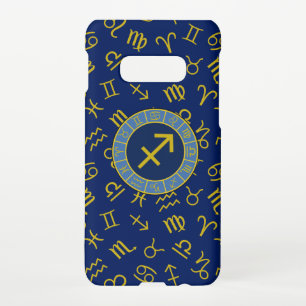 Funda Para Samsung Galaxy S10E Símbolos Zodiaco + Astrología Ptn Gld+Blues