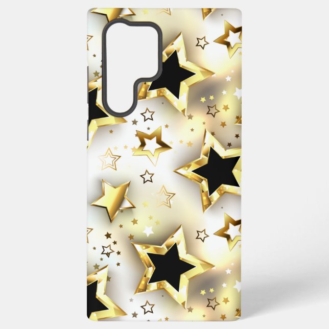Funda Para Samsung Galaxy Sin inconvenientes de luz con estrellas de oro (Reverso )