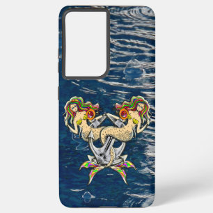 Funda Para Samsung Galaxy S21 Ultra Sirenas aferradas - Diseño Náutico para los amante