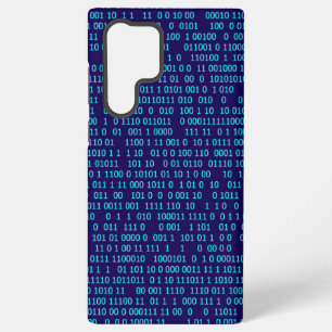 Funda Para Samsung Galaxy S22 Ultra Sistema numérico binario azul
