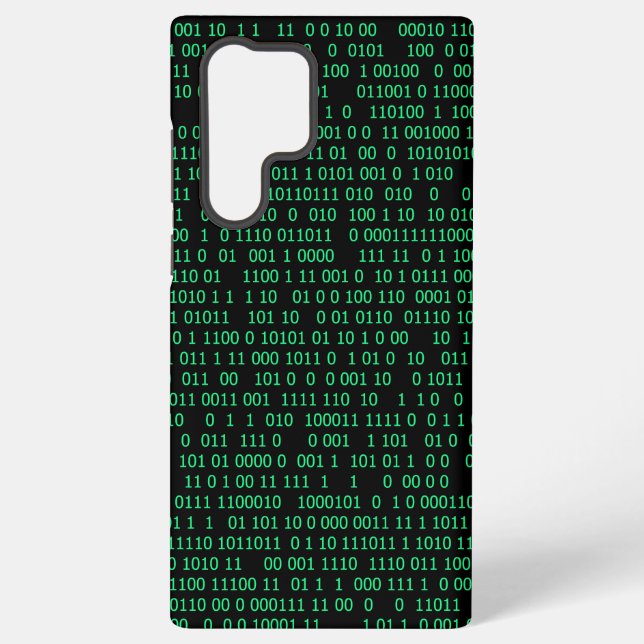 Funda Para Samsung Galaxy Sistema numérico binario verde (Reverso )