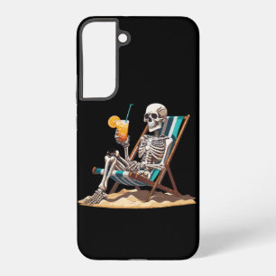 Funda Para Samsung Galaxy S22+ Skeleton Beach Lounging Halloween
