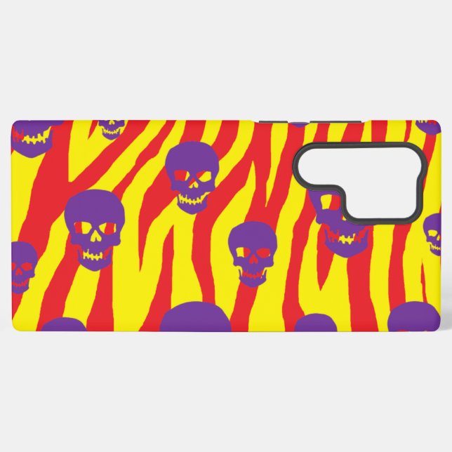 Funda Para Samsung Galaxy Skully Mod Zebra (Reverso Horizontal)