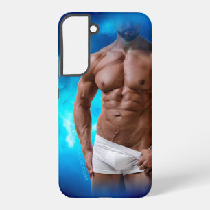 Funda Para Samsung Galaxy S22+ SlipperyJoe hombre musculoso barbudo sin camiseta