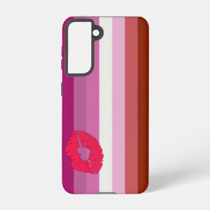 Funda Para Samsung Galaxy S21 SlipperyJoe lápiz labial bandera de orgullo lesbia