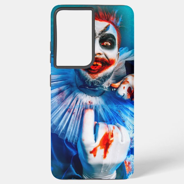Funda Para Samsung Galaxy SlipperyJoe's clown outfit Happy Halloween blood k (Reverso )